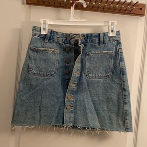 Zara denim mini skirt, high waist